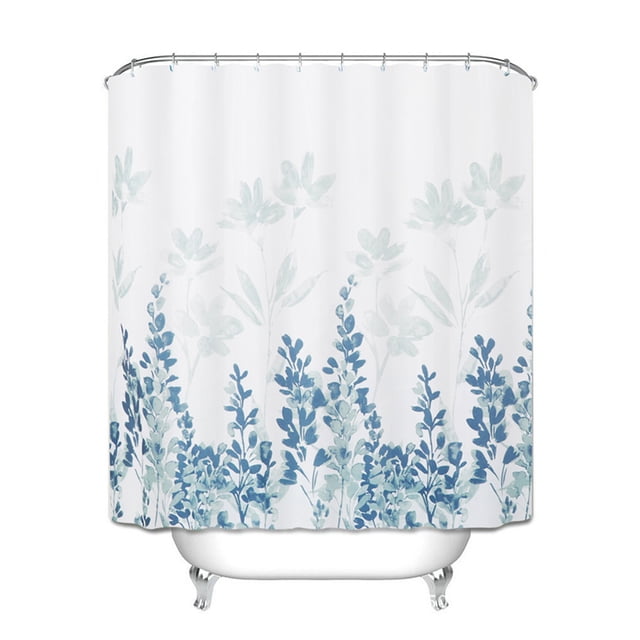 Crochets de Rideau de Douche Rideau de Douche en Tissu Rideau de Douche de Salle de Bain Polyester Rideaux de Cabine avec 12 Crochets pour Douches de Salle de Bain, Baignoires Rideaux de Douche pour Salle de Bain