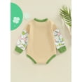 thumbnail image 4 of Bagilaanoe Toddler Baby Girl Boy Rompers Letters Print Long Sleeve Bodysuits 6M 12M 18M 24M 3T Kids Casual One Piece Short Jumpsuit, 4 of 8