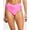 Pink, variant on Juniors' Mint Spark Variegated Ribbed Bikini Bottom