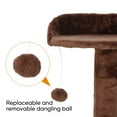 thumbnail image 5 of HomGarden 53'' Multi-Level Cat Tree Condo Cat Tower W/Scratching Posts & Plush Perch, Brown, 5 of 10