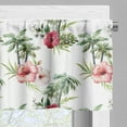 thumbnail image 5 of Ambesonne Hawaii Valance & Curtain, Palm Trees Hibiscus, 55"x36", Reseda Green Pale Pink, 5 of 6