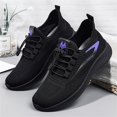 thumbnail image 7 of CAICJ98 Woman Sneakers Lightweight Walking Shoes Comfortable Lace Up Casual Shoes Gym Mesh Running Shoes for Women Black,8.5, 7 of 7
