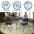 thumbnail image 2 of Cosco Dorel Industries Square Vinyl Top Folding Dining or Card Table, 34-Inch, Black, 2 of 8