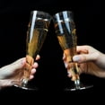 thumbnail image 5 of 200 Pack Champagne Flutes Plastic, 4.5 oz Gold Glitter Plastic Disposable Stemware, 5 of 6