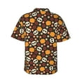 thumbnail image 4 of Xecao Skulls print Hawaiian shirt - a stylish short-sleeve button-down for men, perfect for casual beach and tropical outings., 4 of 9