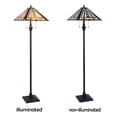 thumbnail image 6 of Tiffany Floor Lamp Mission Style Blue Stained Glass Floor Light for Reading Antique 16" Double Light Standing Lamp for Living Room Bedroom Home Office, 6 of 6