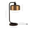 thumbnail image 5 of Evelyn&Zoe Mid-Century Modern Metal Table Lamp with Brass Shade, 5 of 7
