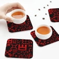 thumbnail image 7 of Lsque Geometry Dash Pattern 4" Drink Coasters Set of 6, Leather Absorbent Coasters, Table Coaster Set Decorative Coffee Cup Coasters Housewarming Gift, 7 of 7