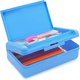 thumbnail image 1 of wonima02 Double Layer Pencil Box, Hard Pencil case 2 Compartments, Plastic Large Capacity Pencil Case with Snap-tight Lid, Hard Storage Organizer Box for Girl Boy, Medium-sized, 1 of 1