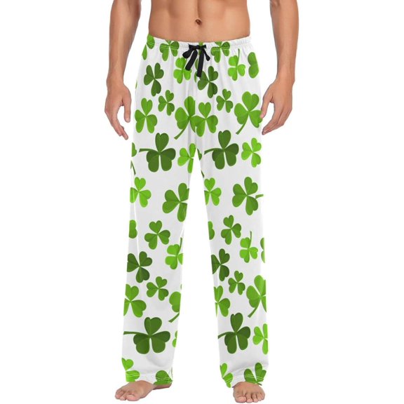 GZHJMY St. Patrick's Day Pajama Pants for Men, Lounge Pants Lightweight Men Pajama Bottoms with Drawstring Pockets, Christmas New Year Birthday Gifts, Medium