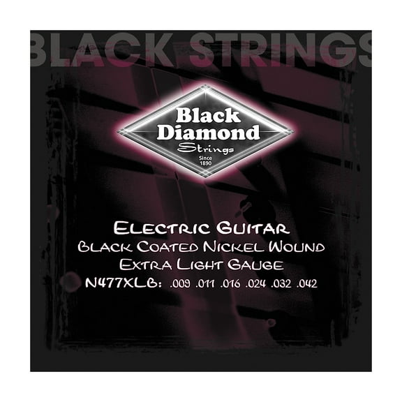 Black Diamond Black Coated Nickel Electric Guitar Strings