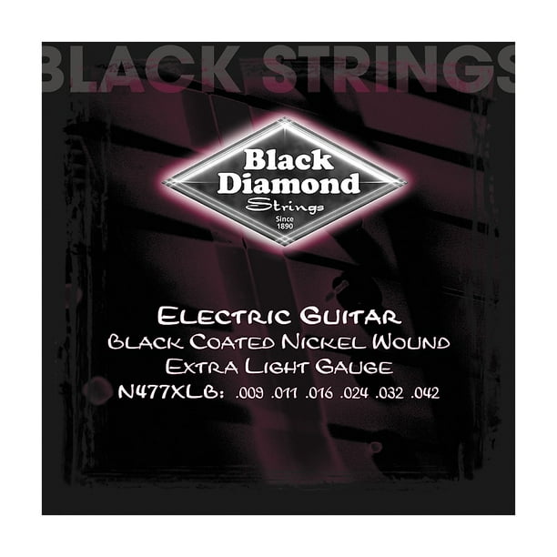 Black Diamond Black Coated Nickel Electric Guitar Strings