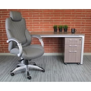 Boss Office Products X-Series Transitional Grey Executive Hinged Arm Chair