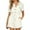 White, variant on Solid Color Women Casual Button Down Short Sleeve Casual Boho Playsuit Jumpsuit Fashionable Dailywear S