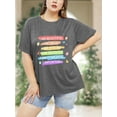 thumbnail image 6 of XCHQRTI Kindness Womens Graphic Shirt Inspirational Plus Size Tees Short Sleeve Summer Casual Tops, 6 of 7