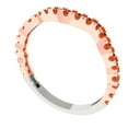 thumbnail image 2 of 0.36 ctw Wedding Band for Women - 18K White/Rose Gold Simulated Red Diamond Stackable Eternity Ring, 2 of 6
