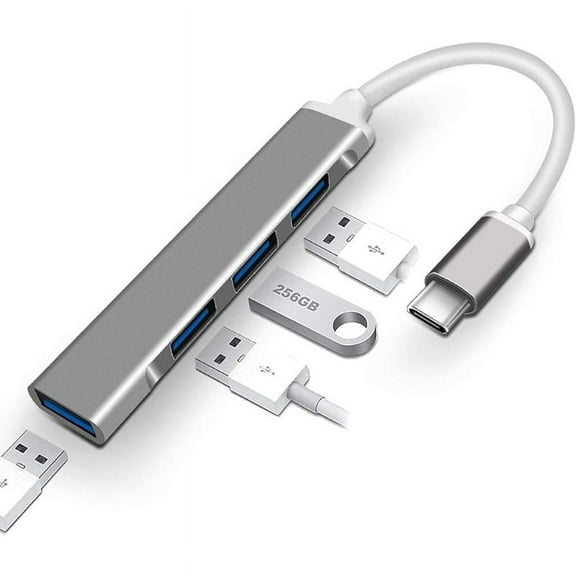 USB C Hub USB C Adapter 4 in 1 Type C Hub USB C to USB Ultra Thin USB Hub Connectors Extra Light Super Speed USB 3.0/USB 2.0 for Mobile Phone iPad MacBook Laptop PC Windows and Other Type C Devices