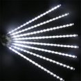 thumbnail image 3 of Cadena de luces para jardín con lluvia de meteoritos, 50 cm, 8 tubos, cortina de carámbanos con forma de gota de lluvia para exteriores, luces de hadas navideñas, decoración para árbol de bodas y fies, 3 of 5