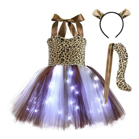 

Toddler Girls Party LED Sleeveless Cartoon Animals Mesh Tutu Dress Christmas Dress Plaid for Girls Girls Dresses for Kids Flower Girl Dress Eggplant Girl Dresses Kids 4t Girls Dresses Baby Holiday