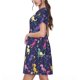 thumbnail image 2 of Balery Colorful Dinosaur Vestidos sueltos de manga corta para mujer, vestidos de verano 2025, vestidos casuales de corte A con vuelo., 2 of 6
