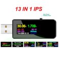 thumbnail image 2 of Riwcyla 13 in 1 USB Tester Current Voltage Indicator Color LCD Display USB Tester Electric Ammeter Meter Charge Digital Multimeter Voltmeter Wattmeter Portable High,Precision USB Tester, 2 of 6