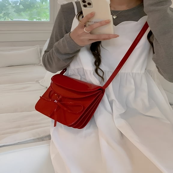 GASTROPOD Women's Crossbody Bag, Trendy Red Patent Mini Handbag, Chic Design