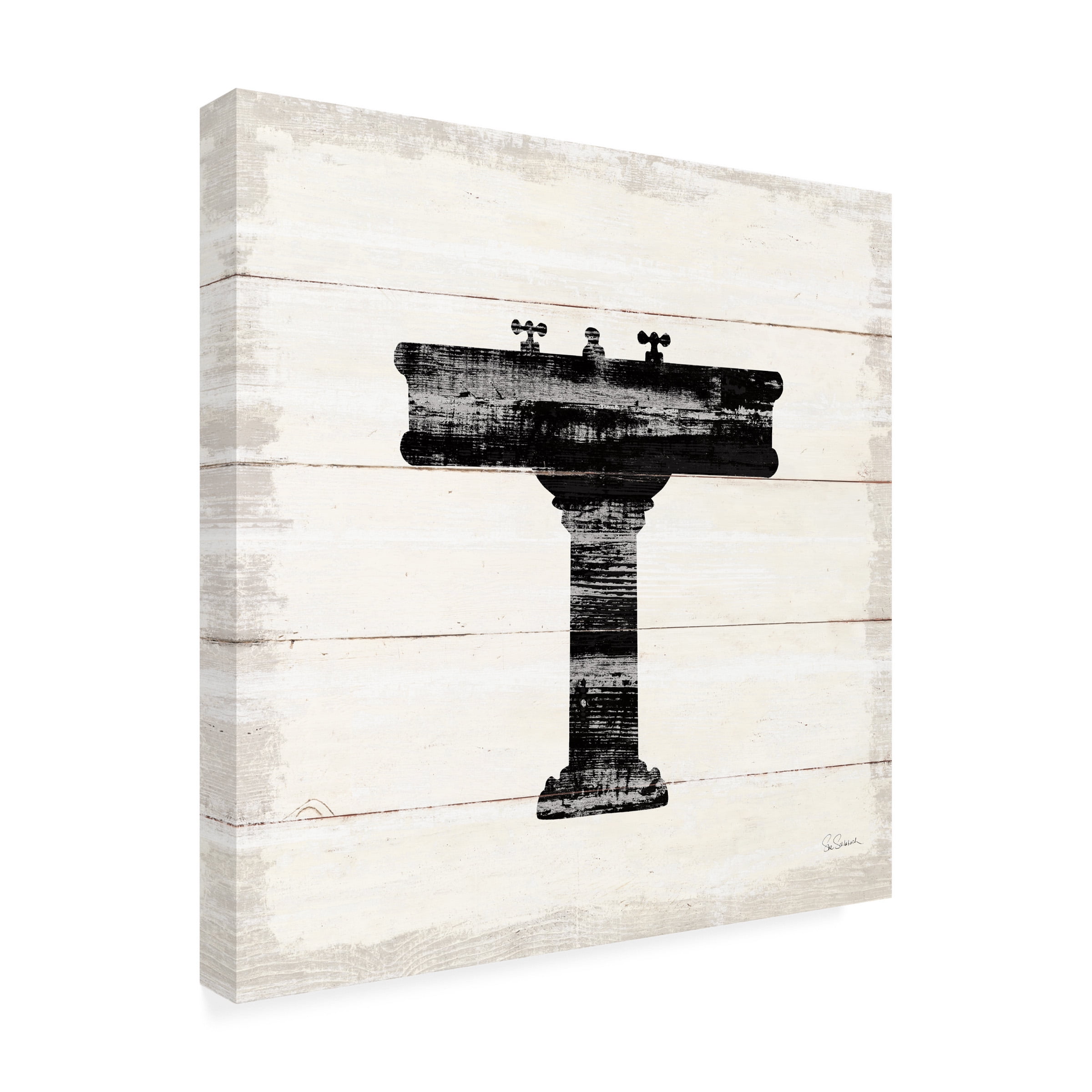 Trademark Fine Art 'Shiplap Bath II' Canvas Art by Sue Schlabach
