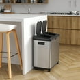 thumbnail image 5 of iTouchless 16 Gallon Touchless Trash Can and Recycle Bin, Stainless Steel, Dual-Compartment (8 Gal each), Kitchen Recycling and Garbage, 5 of 7