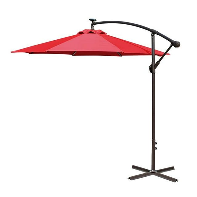 Jeco OF-UB112 10 ft. Offset Solar Umbrella, Red