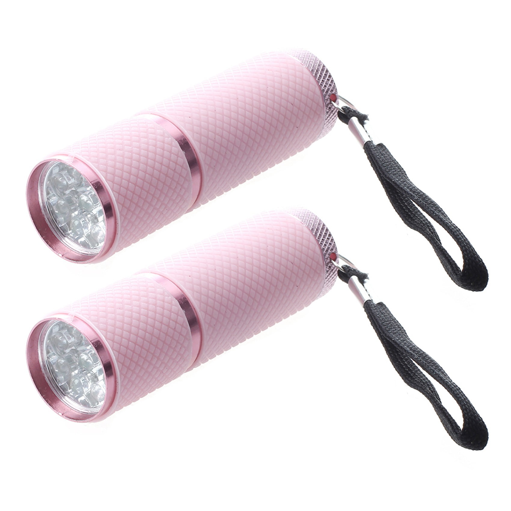 9 LED MINI TORCH  SUPERBRIGHT RUBBER WITH BATTERYPink 