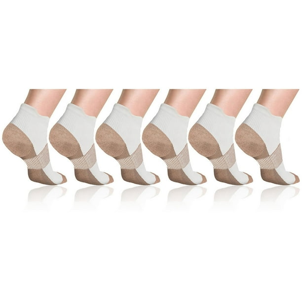 DCF CopperInfused AnkleLength Compression Socks (6Pack)