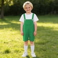thumbnail image 5 of ANINEO Boys Candy Color Suspenders Outfit Sets Casual O-Neck Short Sleeve T-Shirts With Romper For Children Kindergarten Performance And School Events Relaxed Fit Toddler Clothing Sets, 5 of 6