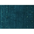 thumbnail image 1 of Ahgly Company Machine Washable Indoor Rectangle Abstract Turquoise Blue Contemporary Area Rugs, 3' x 5', 1 of 4