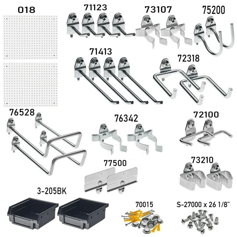 Triton Products® DURAHOOK 990-S Pegboard,White,22 in. H,PR G2018436 Triton Products® DURAHOOK 990-S Pegboard,White,22 in. H,PR G2018436