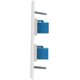 thumbnail image 3 of Placa de Pared Ethernet de 4 Puertos, Toma de Pared Cat 6 Hembra-Hembra, Compatible con Dispositivos Keystone RJ45 Cat7/6/6e/5/5e – Toma de Pared para Enchufe Ethernet (Azul), 3 of 7