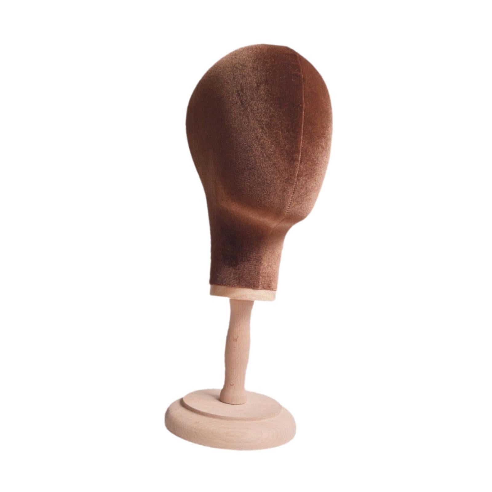 Bothyi Hairpieces Display Holder Manikin Head for Shopping Mall Styling Dry brown