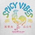 thumbnail image 3 of Teelocity Sriracha Spicy Vibes Graphic T-Shirt (X-Large - Standard Fit, White), 3 of 4