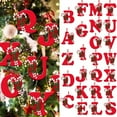 thumbnail image 4 of Twinkseal Christmas Letter Ornaments Red Color 26-letter Hanging Ornaments with Lanyard Christmas Flower Charms Sofa Decorations, 4 of 8