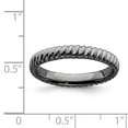 thumbnail image 5 of 925 Sterling Silver Stackable Expressions Black-plated Ring Size: 8; for Adults and Teens; for Women and Men, 5 of 5