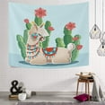 thumbnail image 2 of Coolnut Tapestry Wall Hanging Funny Alpaca Llama Cactus Tapestry Polyester Tapestry Bright Wall Art Wall Blanket Wall Decor for Bedroom Living Room Dorm Decor（80 x 60 inch） Home Decor Gifts, 2 of 7