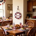 thumbnail image 7 of Memorial Day Saving!4th of July Decorations, Independence Day Wooden Front Door Welcome Star Wreath Round Wooden Independence Day Patriotic Door Pendant, 7 of 7