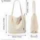 thumbnail image 2 of Bolso de pana con cremallera, impermeable, para mujer, con bolsillos y compartimentos, de gran capacidad, para el hombro., 2 of 5