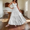 thumbnail image 2 of Fashion Women Summer Dresses 2026 Solid Pleated Dress V-Neck Sleeveless Dresses Casual Bandage Comfortable All Occasion Wear, 2 of 7