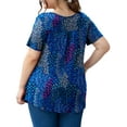 thumbnail image 4 of a.Jesdani Women's Plus Size Tunic Tops Short Sleeve V Neck Casual Blouses M-4X, 4 of 10