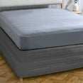 thumbnail image 2 of Cotton Blended Quilted Bed Skirt Queen Size,Dust Ruffle with Classic 14" Drop Dark Grey Colour, 2 of 9
