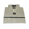 thumbnail image 5 of Mens Milani dress shirt soft cotton Blend easy wash business long sleeves Ivory, 5 of 5