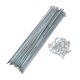 thumbnail image 1 of 36 Set de Radios de Bicicleta 12G 221mm Radios de Rueda de Bicicleta Acero Galvanizado Tono Plateado, 1 of 7