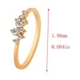 thumbnail image 3 of EGNMCR Rings 18K Gold Plated Diamond Ring With Nine Diamonds For Ladies Women Necklace, 3 of 3