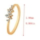 thumbnail image 3 of Anillos para mujer, regalos para mujer, anillo de diamantes chapado en oro de 18 quilates con nueve diamantes, collar para mujer., 3 of 3