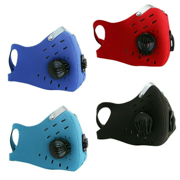 Reusable Dual Air Breathing Valve Face Mask Cover with Activated Carbon